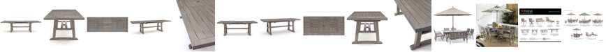 Agio Wayland Aluminum 87" x 40" (extends to 110") Outdoor Extension Dining Table, Created for Macy's